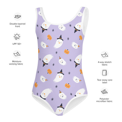 Girls Ghost Witch Halloween Swimsuit