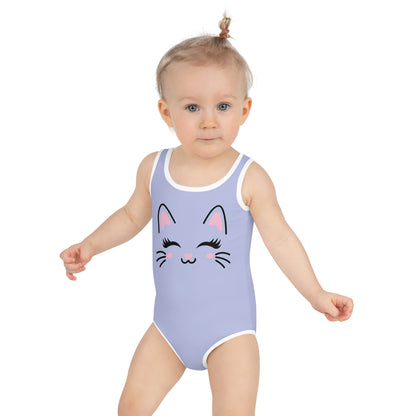 Girls Cute Cat Swimsuit