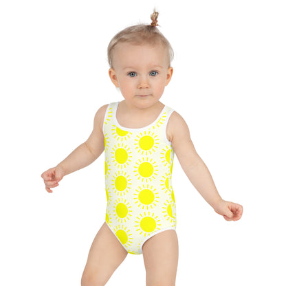 Girls Yellow Sun Swimsuit