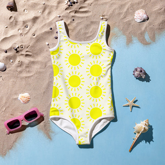 Girls Yellow Sun Swimsuit