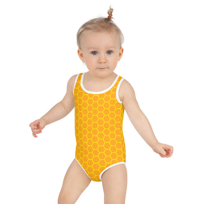 Girls Honeycomb Swimsuit