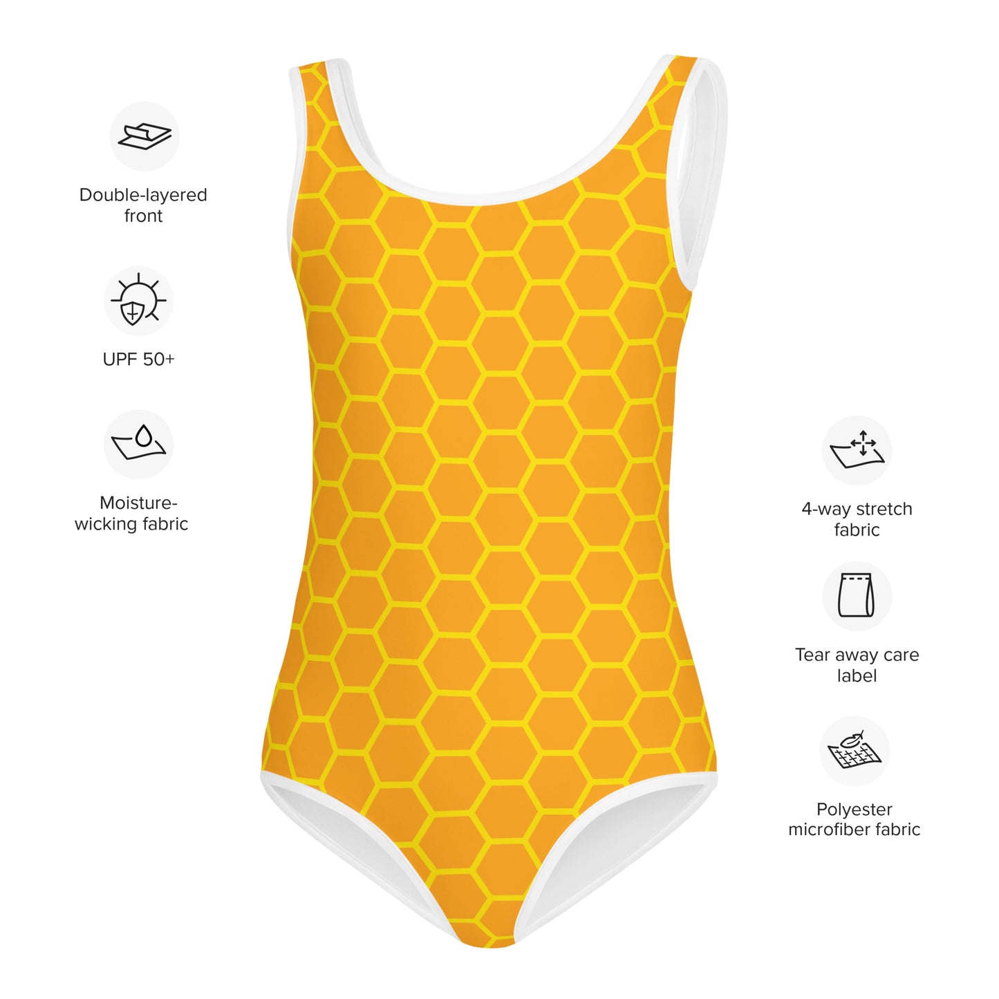 Girls Honeycomb Swimsuit