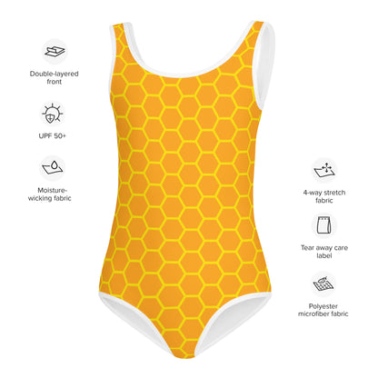 Girls Honeycomb Swimsuit