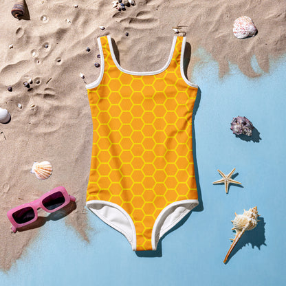 Girls Honeycomb Swimsuit