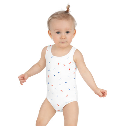 Girls Confetti 4th Of July Swimsuit