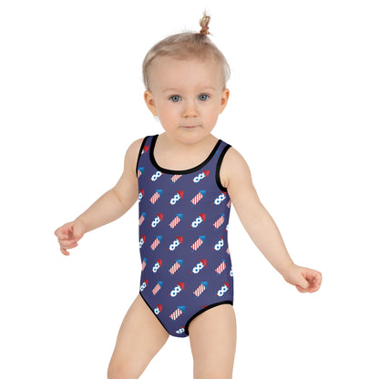 Girls Firework Rockets 4th Of July Swimsuit