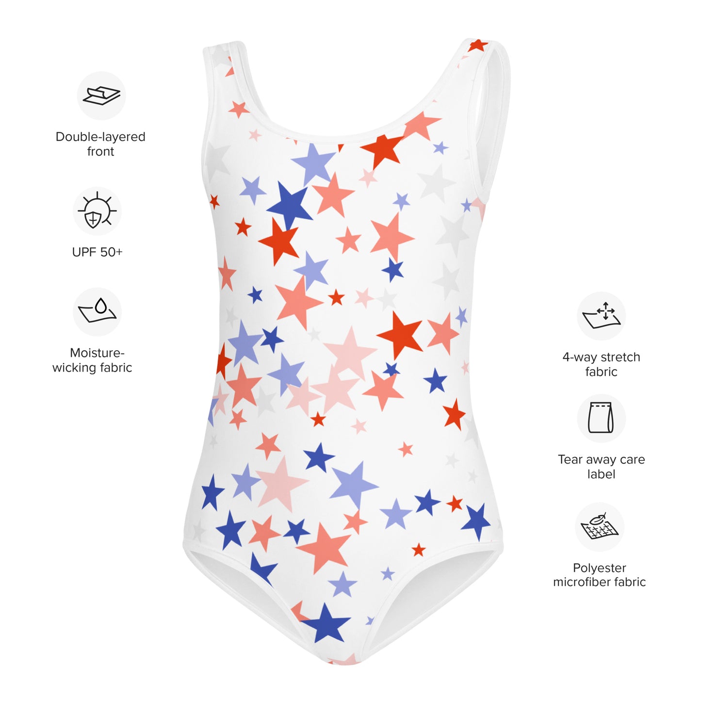 Girls Stars 4th Of July Swimsuit