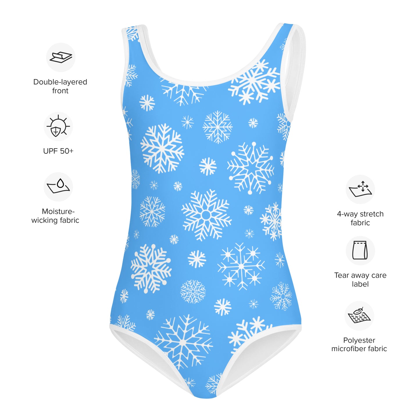 Girls Snowflake Christmas Swimsuit