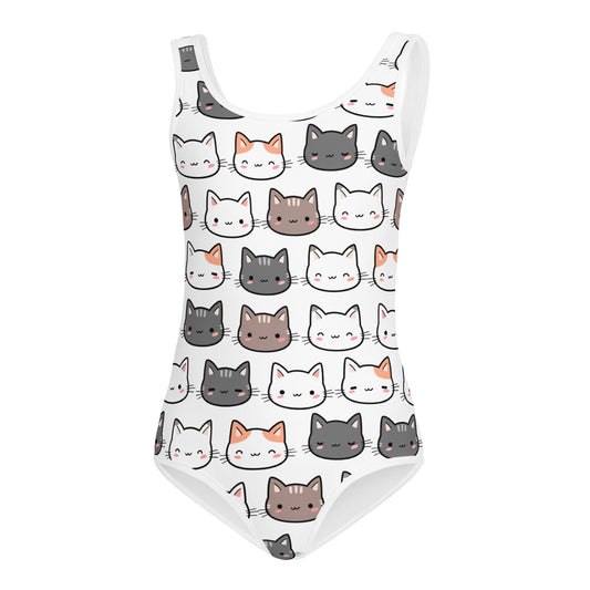 Girls Cat Face Leotard – Perfect for Ballet, Gymnastics, and Cheer