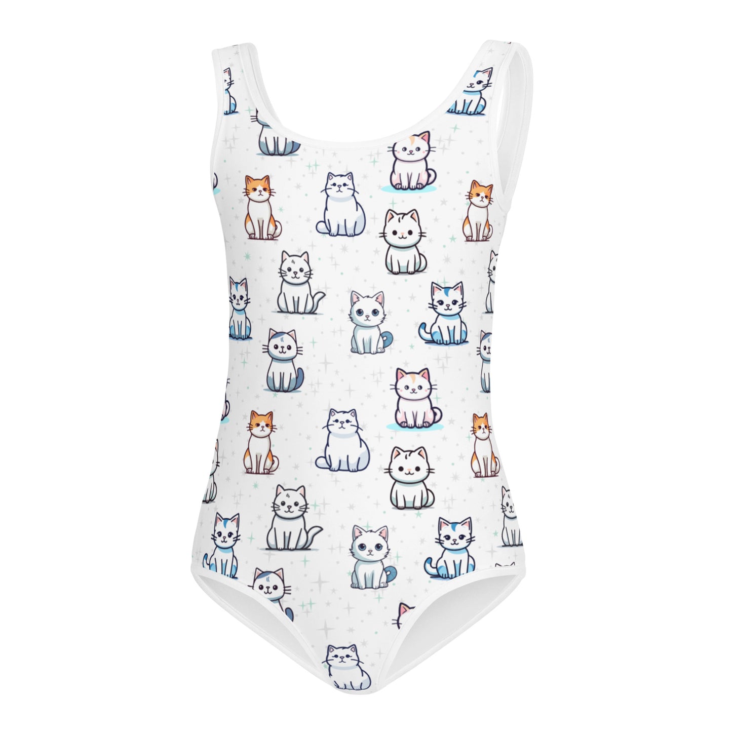 Girls Cat Pattern Buttery Soft Leotard - Quick Drying For Dance and Gymnastics