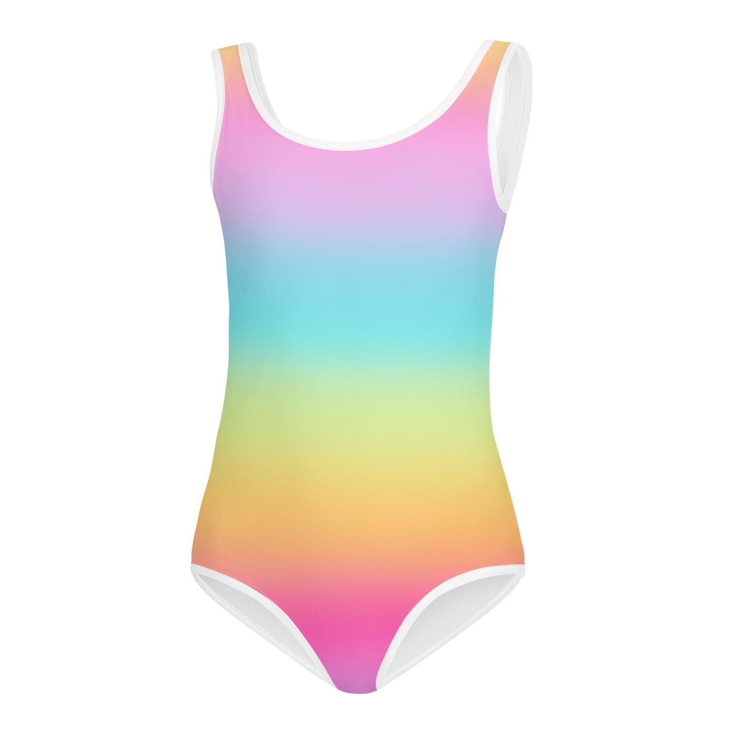 Girls Bright Rainbow Buttery Soft Leotard - Quick Drying For Dance and Gymnastics