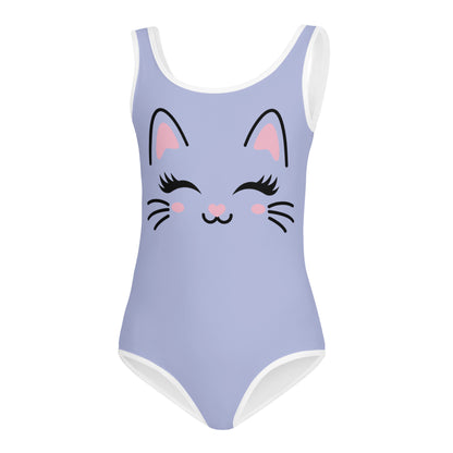 Girls Cute Cat Buttery Soft Leotard - Quick Drying For Dance and Gymnastics