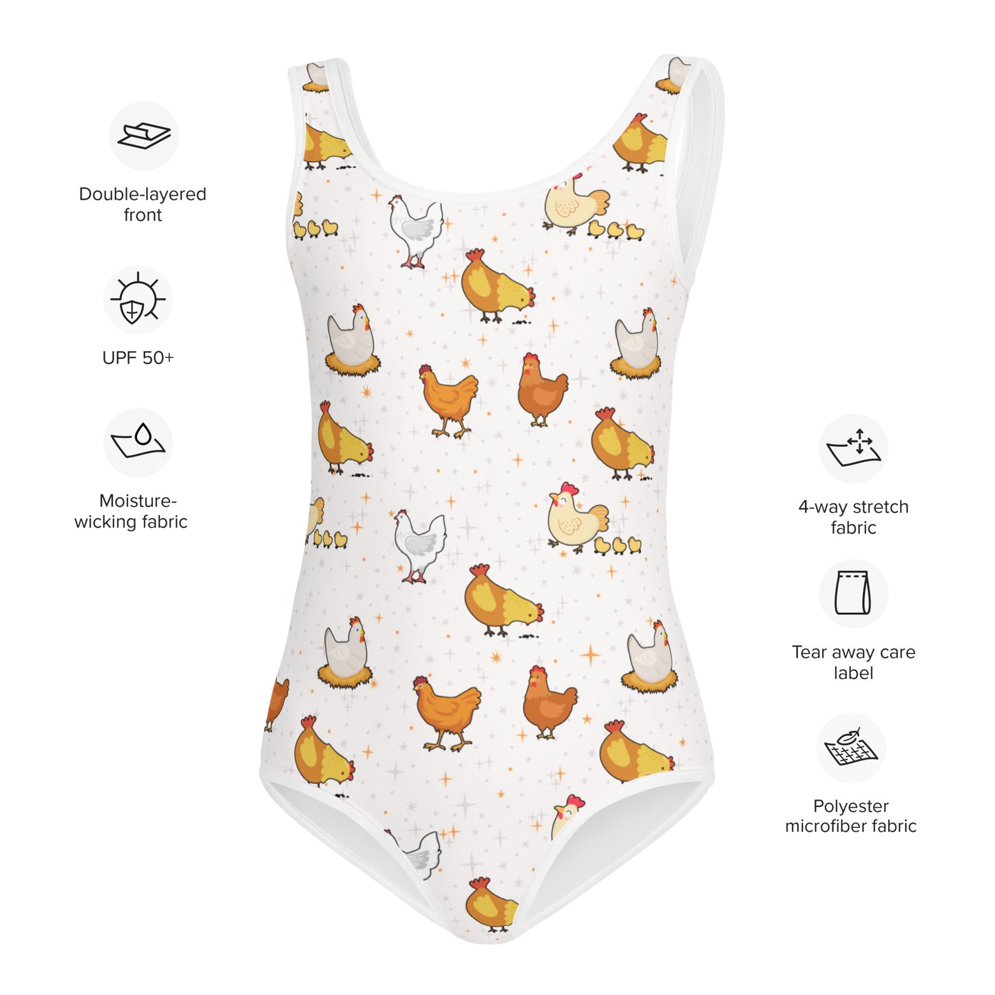 Girls Chicken Buttery Soft Leotard - Quick Drying For Dance and Gymnastics