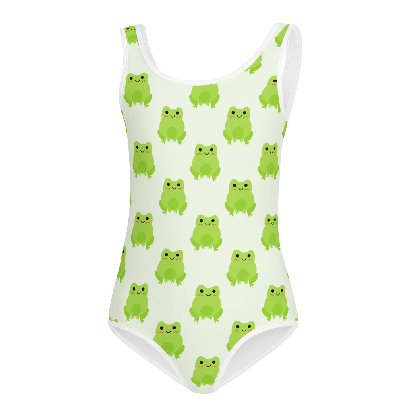 Girls Green Frog Buttery Soft Leotard