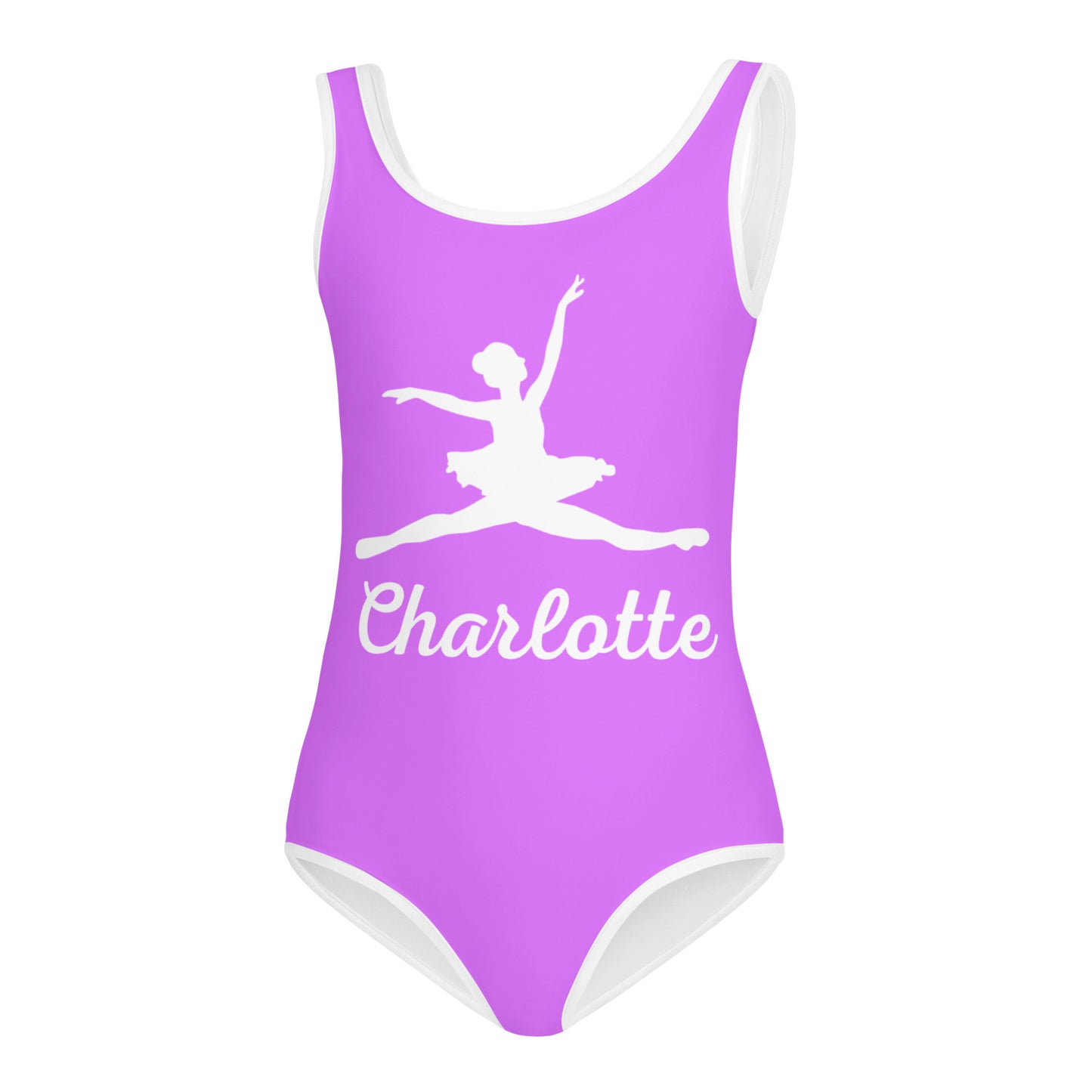 Girls Custom Name Ballerina Buttery Soft Quick Drying Leotard