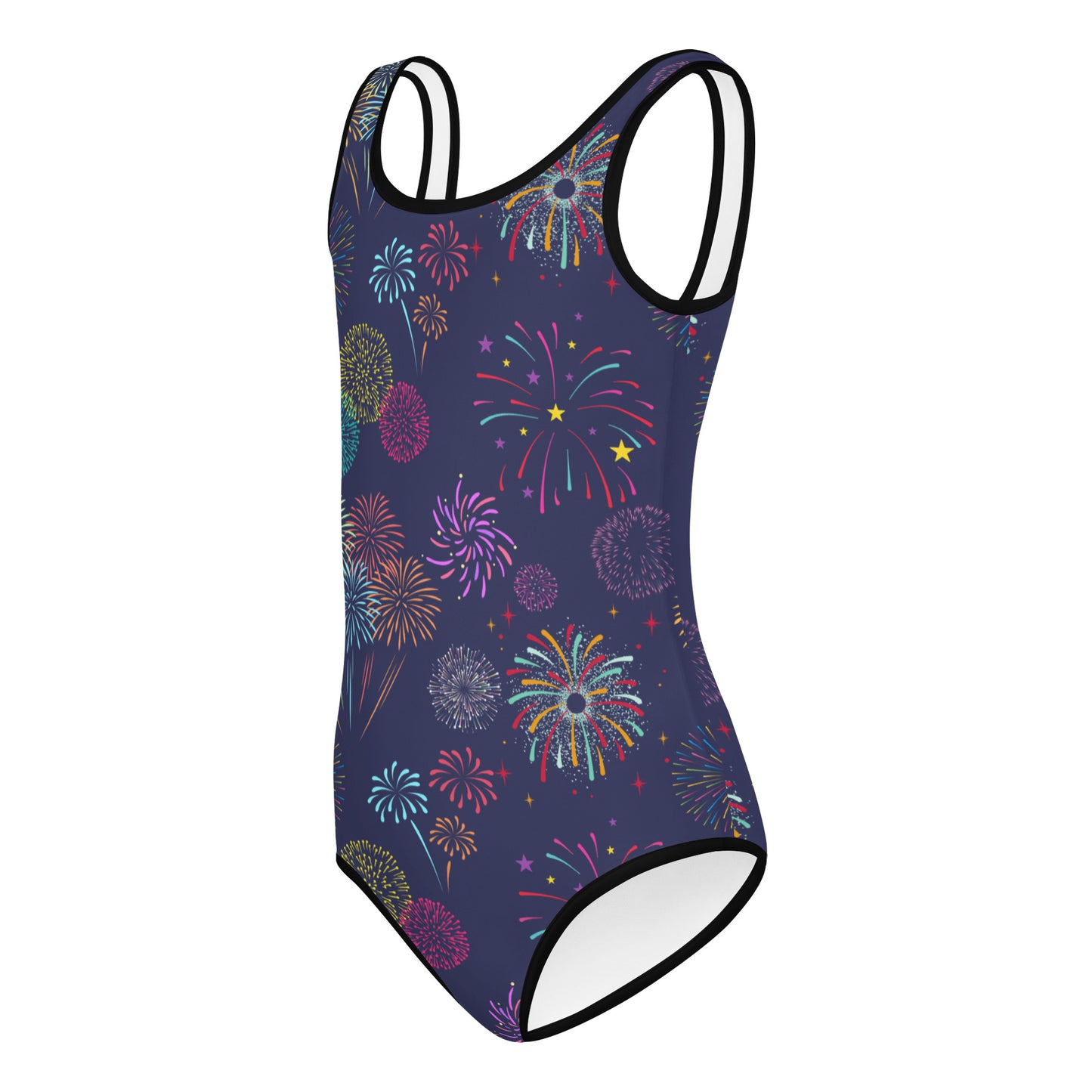 Girls Fireworks 4th Of July Swimsuit