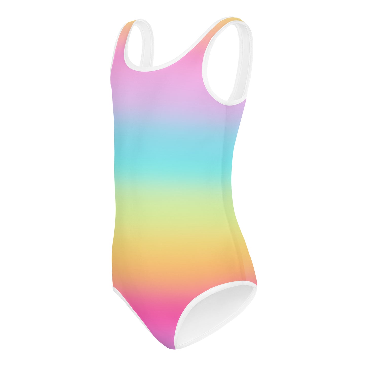 Girls Bright Rainbow Buttery Soft Leotard - Quick Drying For Dance and Gymnastics