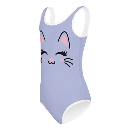 Girls Cute Cat Buttery Soft Leotard - Quick Drying For Dance and Gymnastics