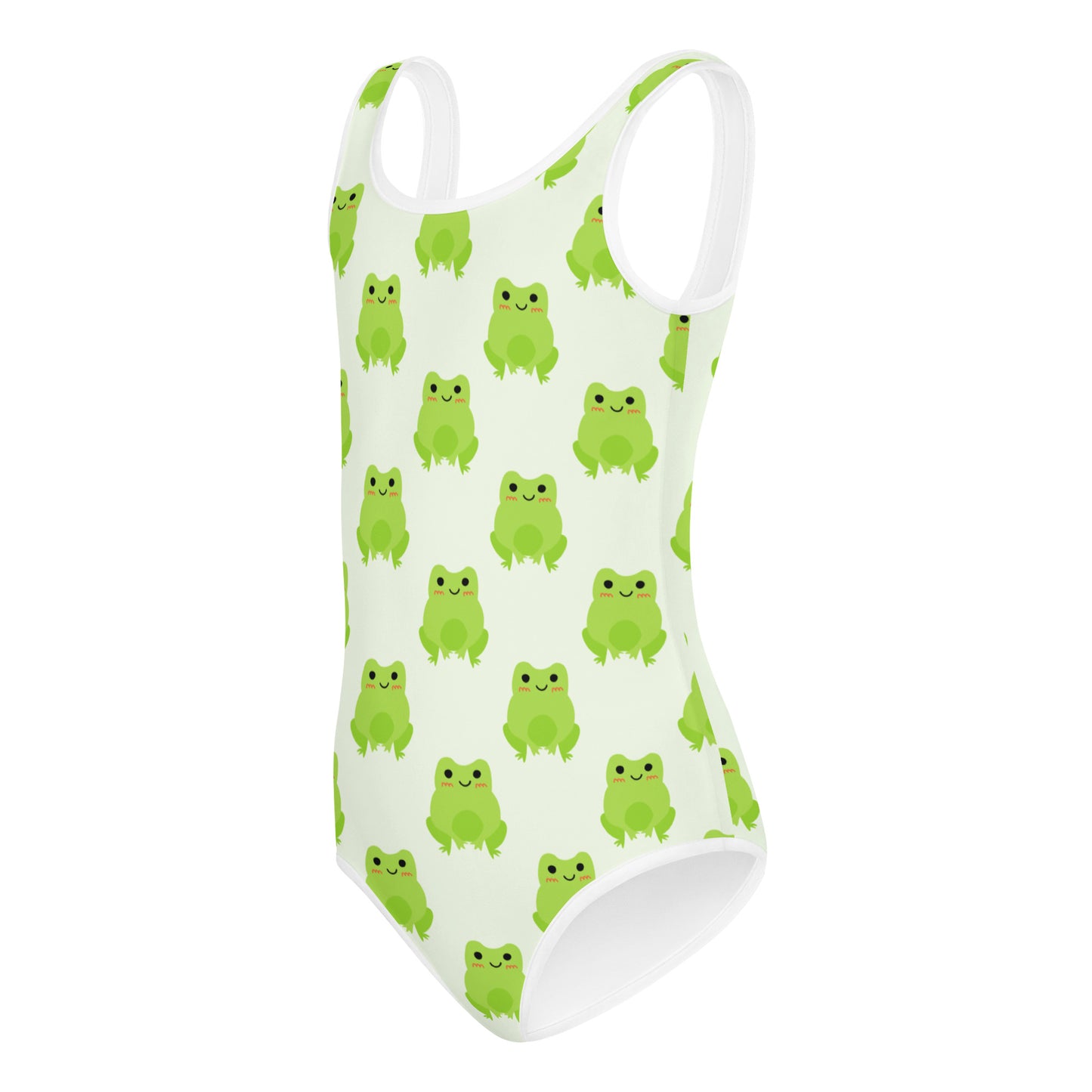 Girls Green Frog Buttery Soft Leotard