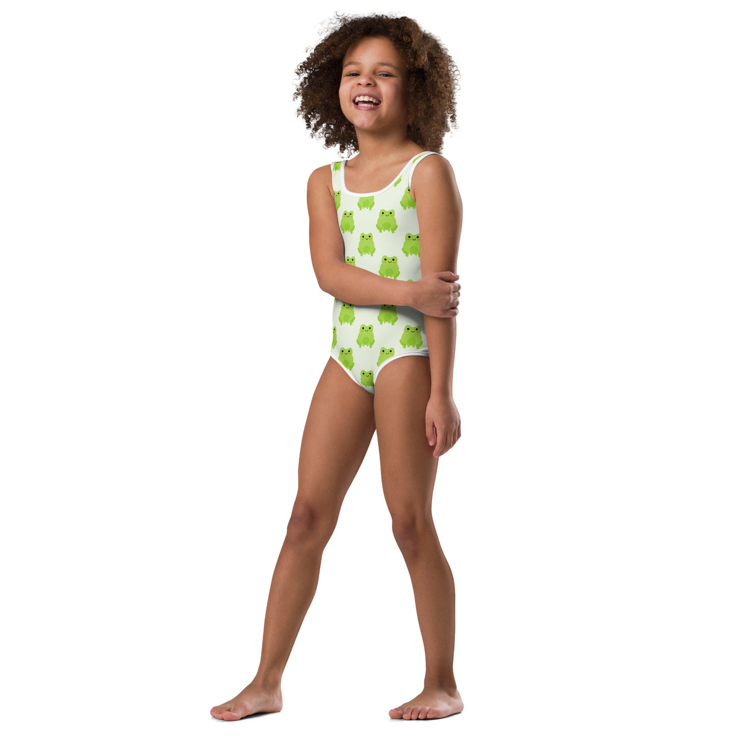 Girls Green Frog Buttery Soft Leotard