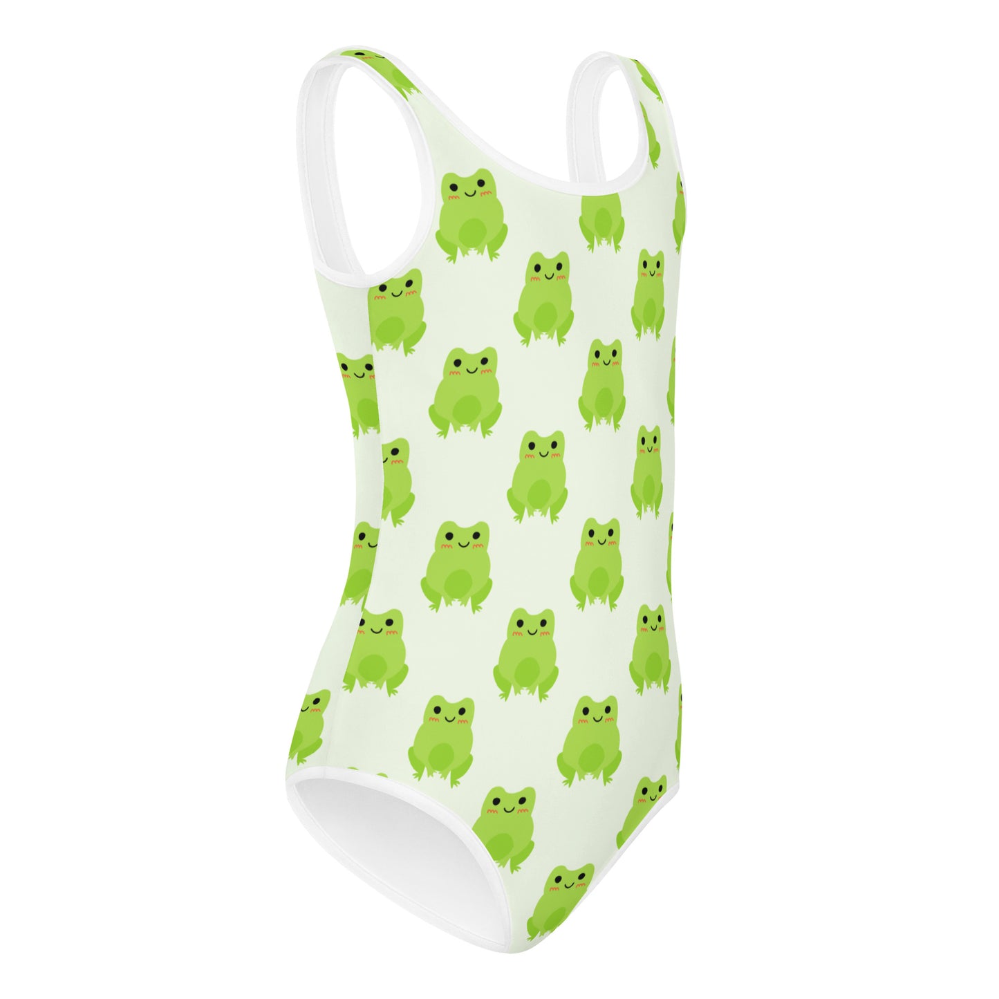 Girls Green Frog Buttery Soft Leotard