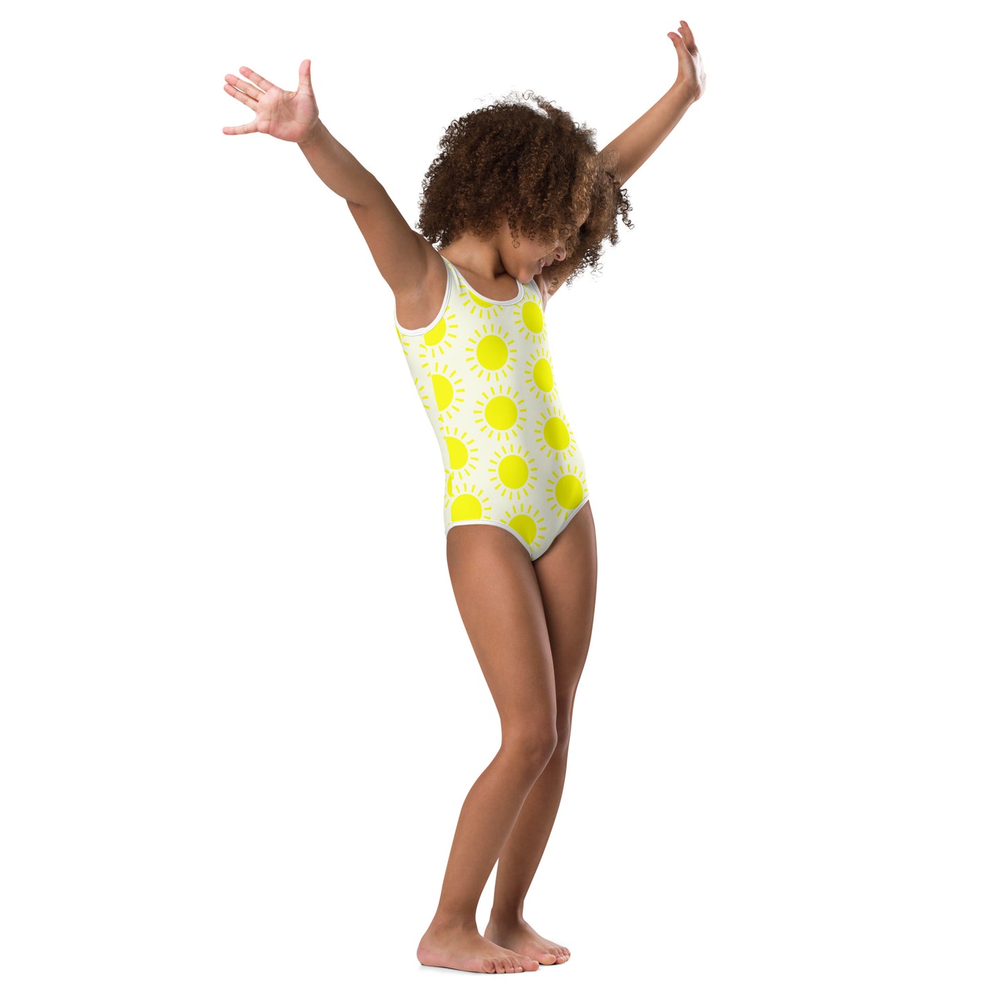 Girls Yellow Sun Swimsuit