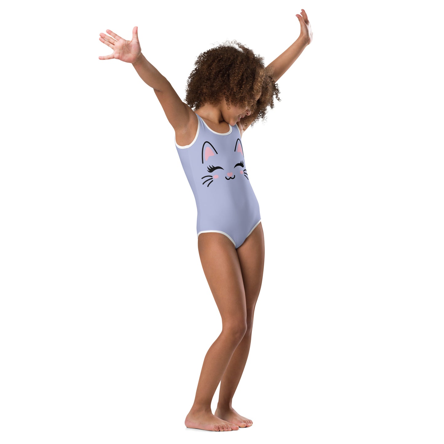 Girls Cute Cat Buttery Soft Leotard - Quick Drying For Dance and Gymnastics