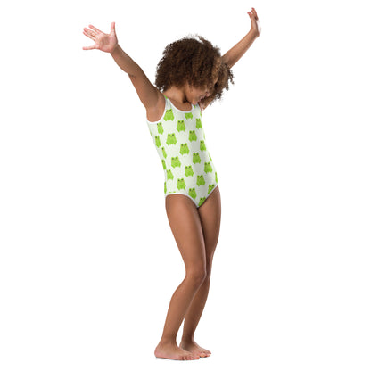 Girls Green Frog Buttery Soft Leotard