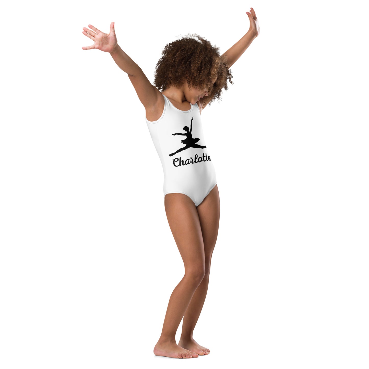 Girls Custom Name Ballerina Buttery Soft Quick Drying Leotard