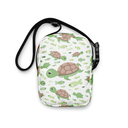 Girls Green Sea Turtle Crossbody Purse