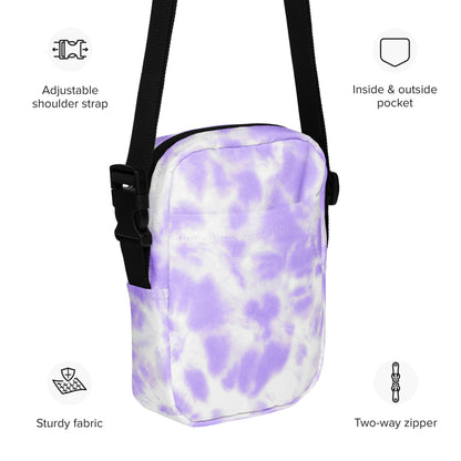 Girls Faux Purple Tie Dye Crossbody Purse