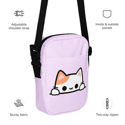 Girls Peeking Cat Crossbody Purse