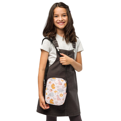 Girls Floral Dinosaur Crossbody Purse