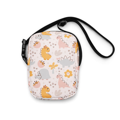 Girls Floral Dinosaur Crossbody Purse