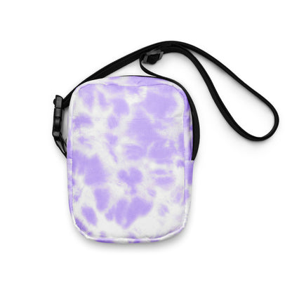 Girls Faux Purple Tie Dye Crossbody Purse