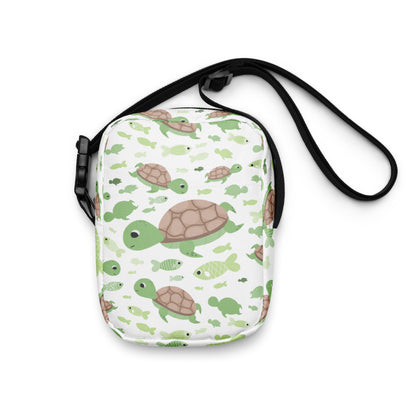 Girls Green Sea Turtle Crossbody Purse