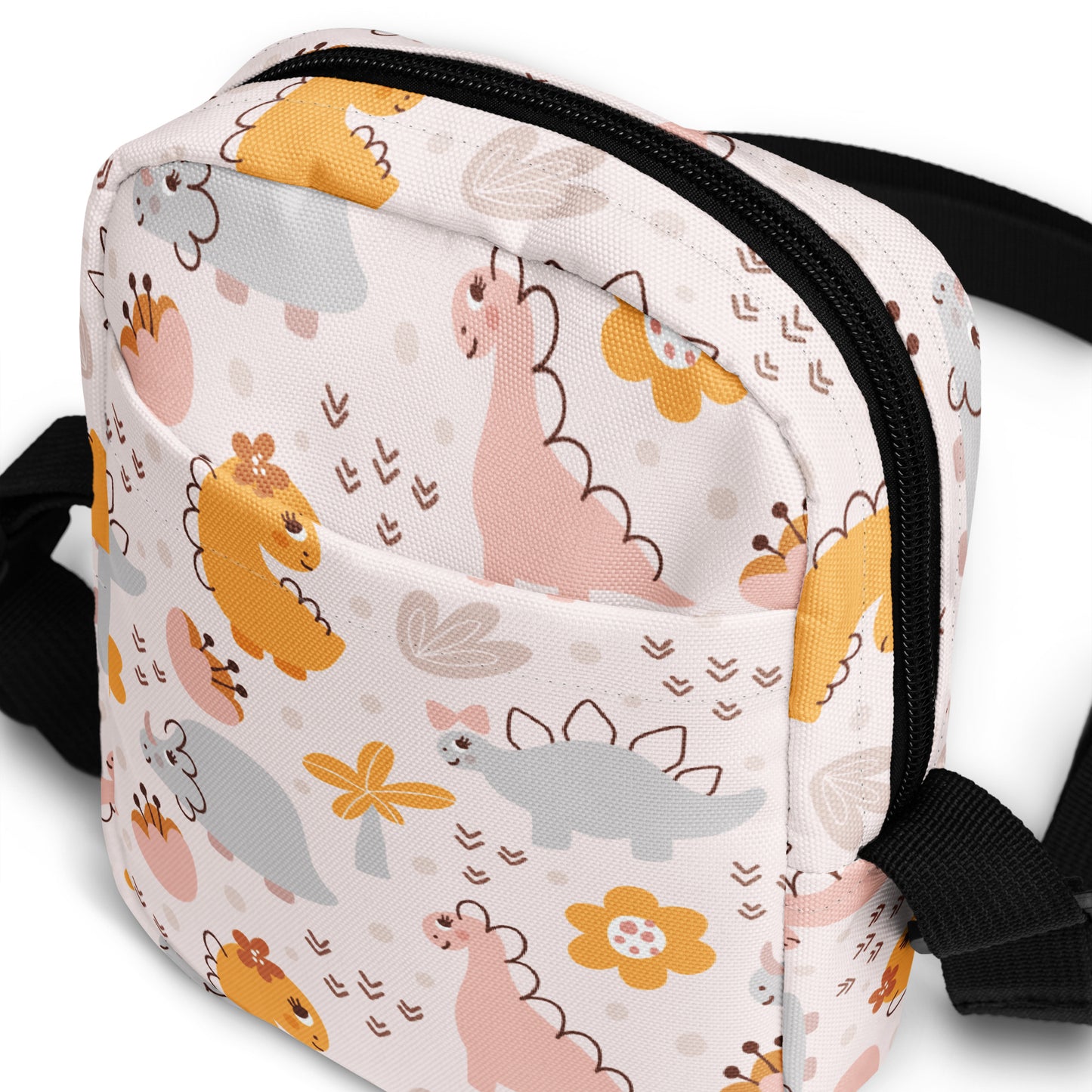 Girls Floral Dinosaur Crossbody Purse