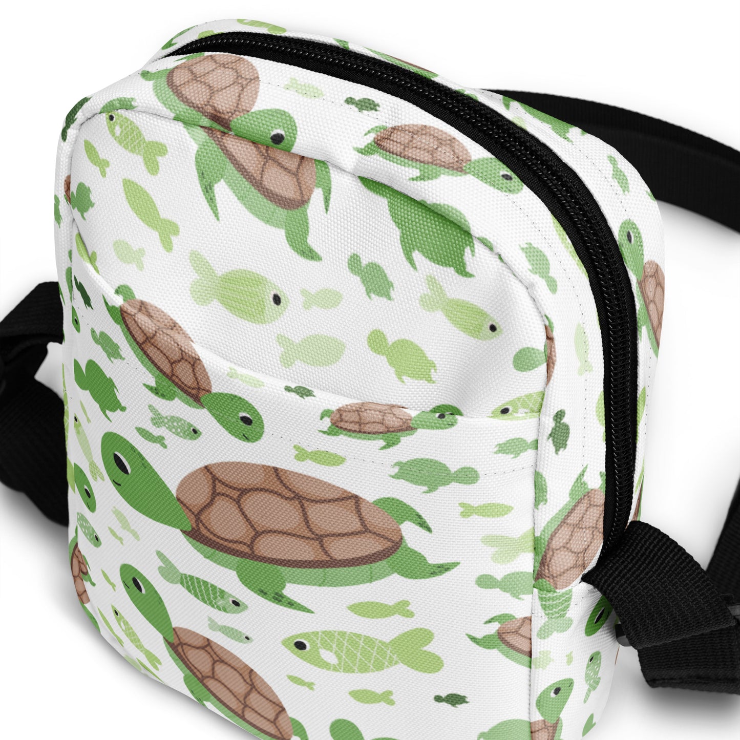 Girls Green Sea Turtle Crossbody Purse