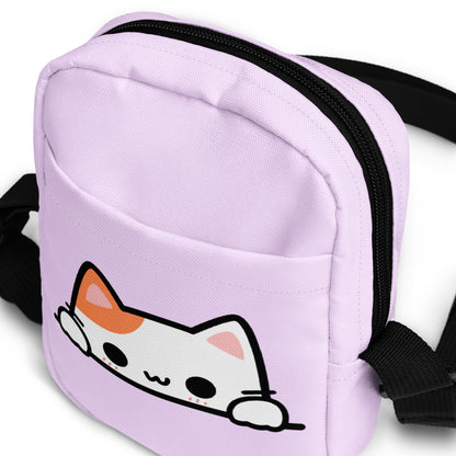 Girls Peeking Cat Crossbody Purse