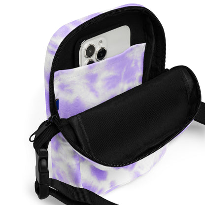 Girls Faux Purple Tie Dye Crossbody Purse