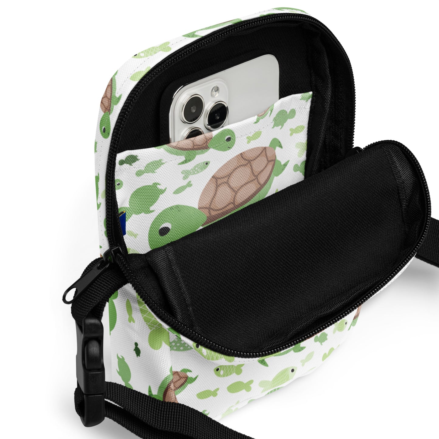 Girls Green Sea Turtle Crossbody Purse