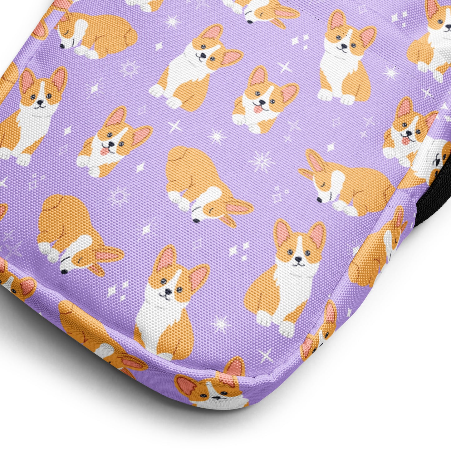 Girls Purple Corgi Crossbody Purse