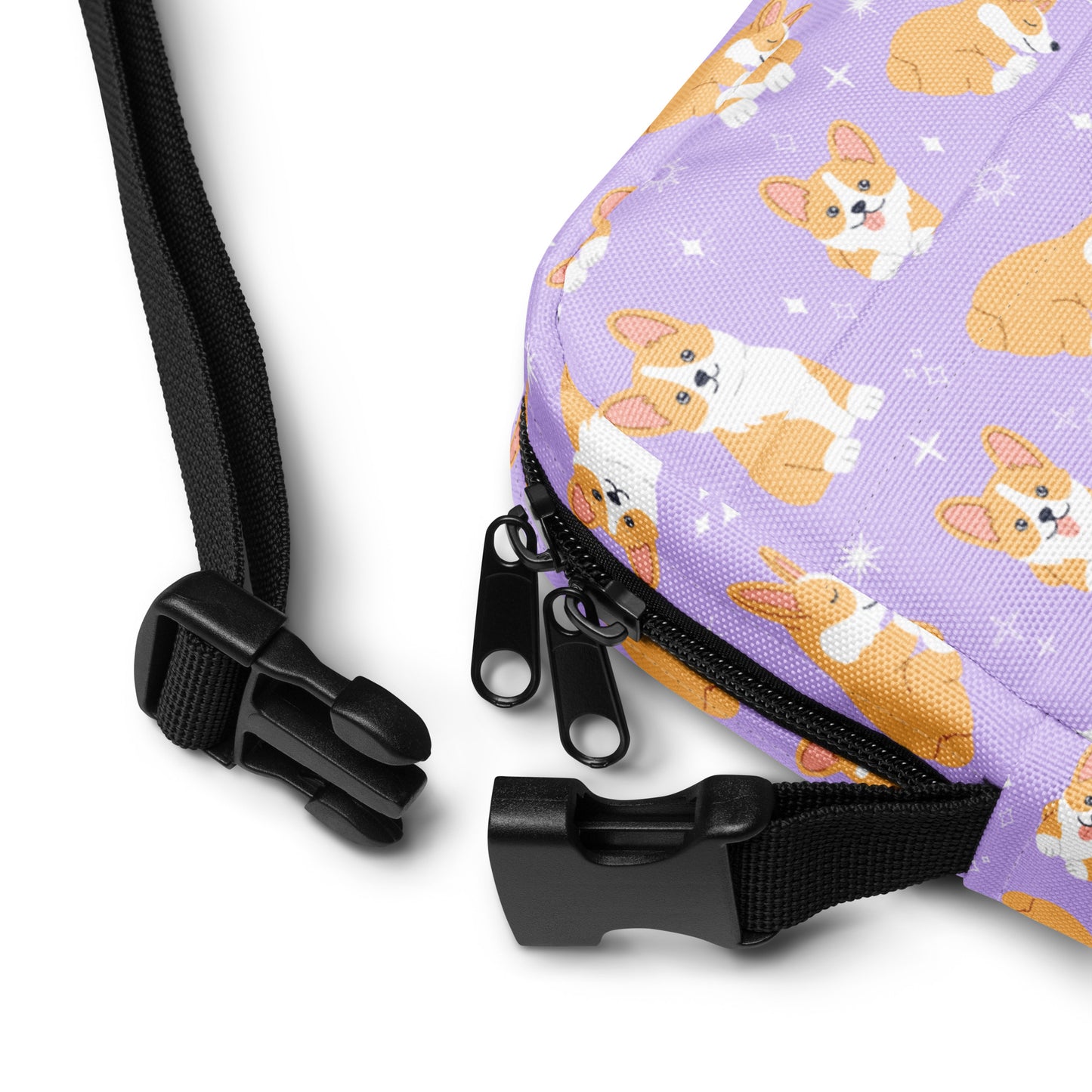 Girls Purple Corgi Crossbody Purse