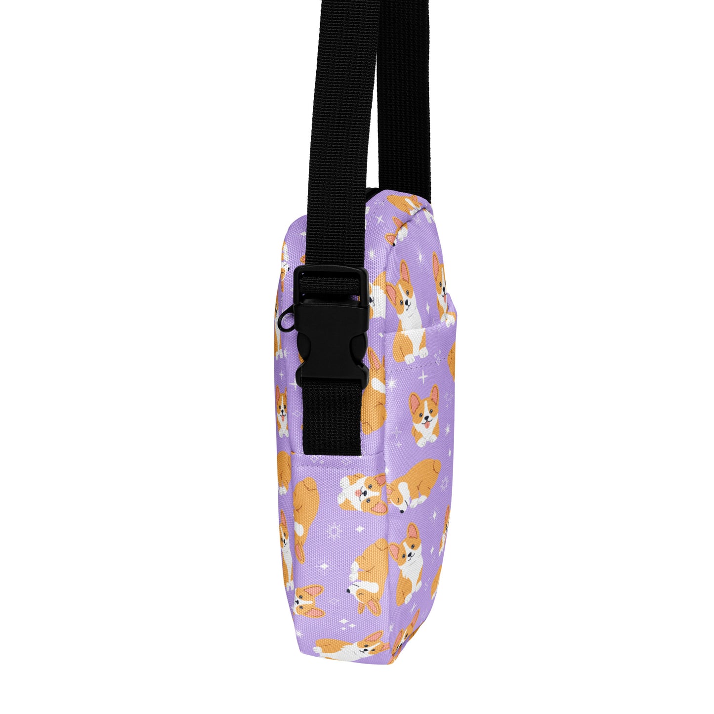 Girls Purple Corgi Crossbody Purse