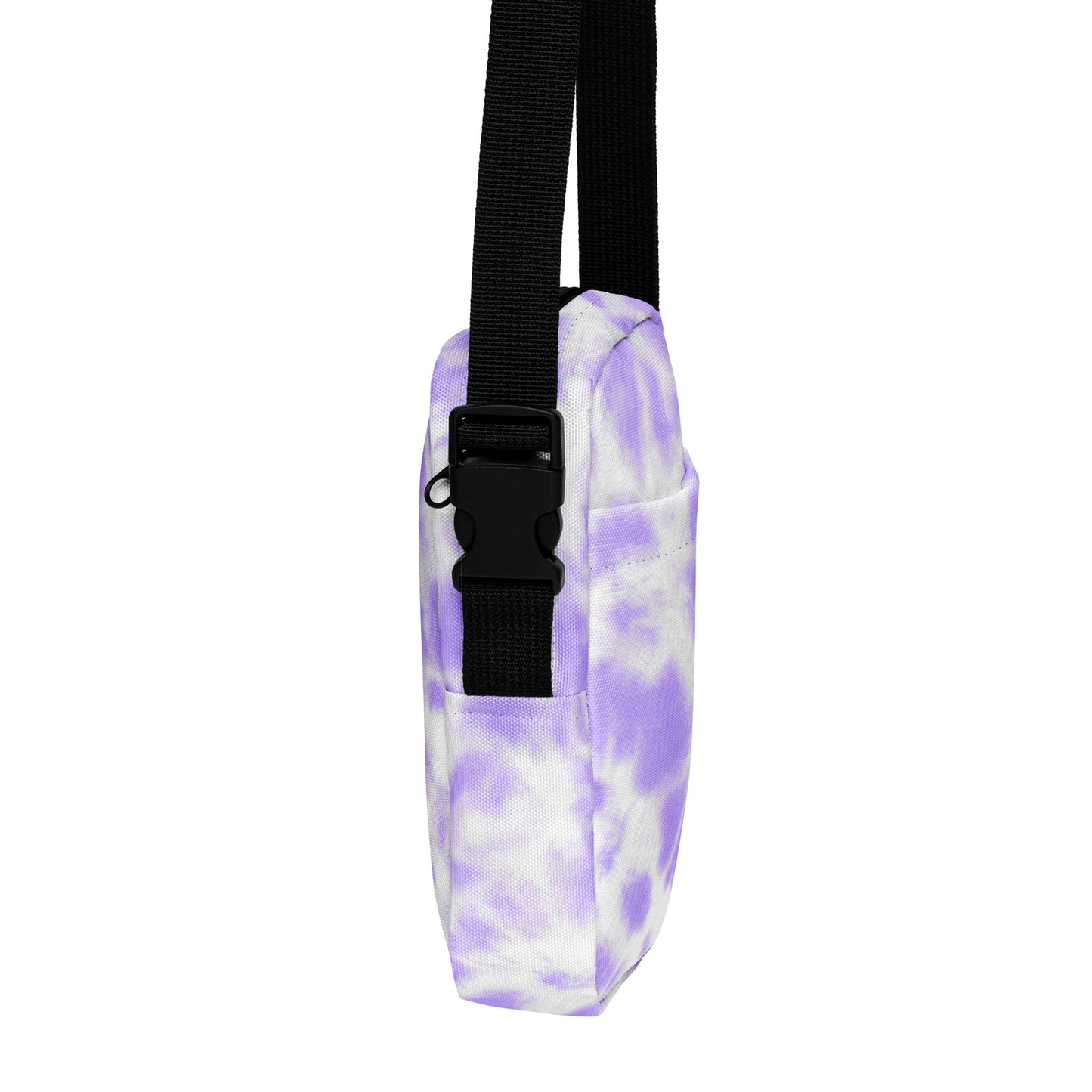 Girls Faux Purple Tie Dye Crossbody Purse