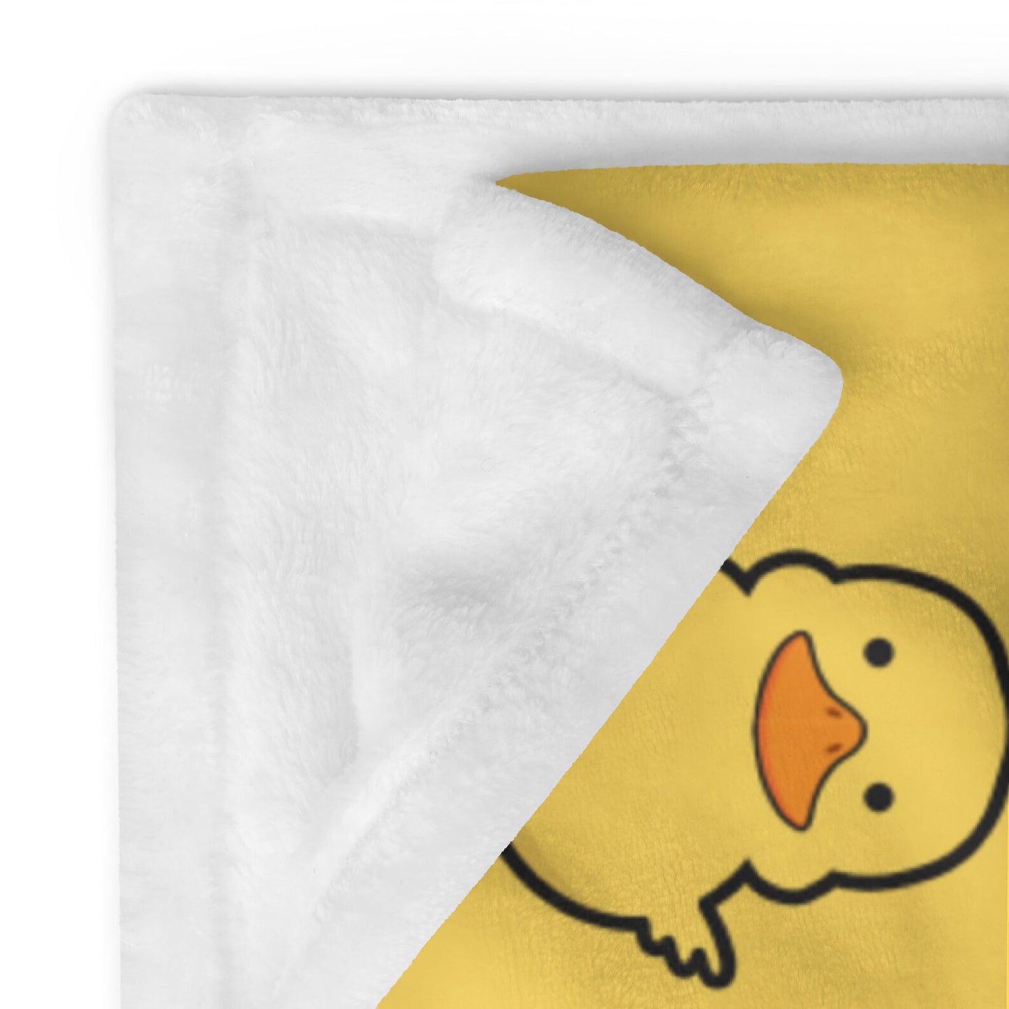 Soft Plush Yellow Duck Plush Minky Blanket For Kids