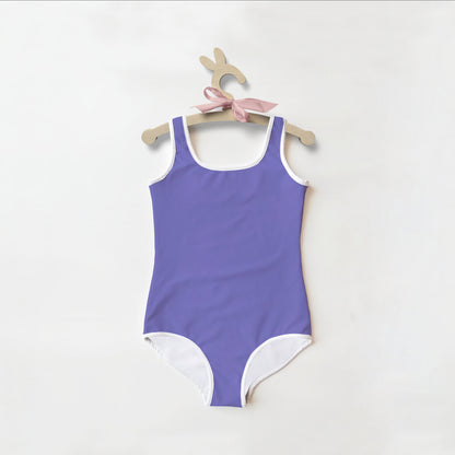 Girls Buttery Soft Purple Swimsuit