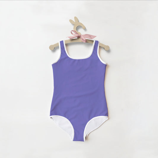 Girls Buttery Soft Purple Swimsuit