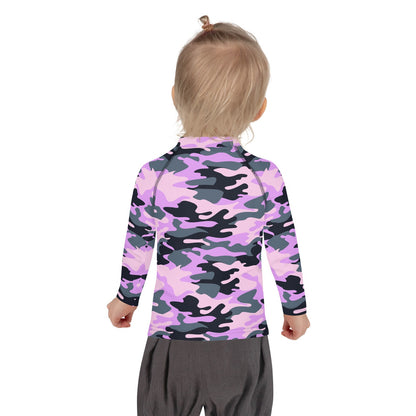 Girls Purple Camouflage Rash Guard