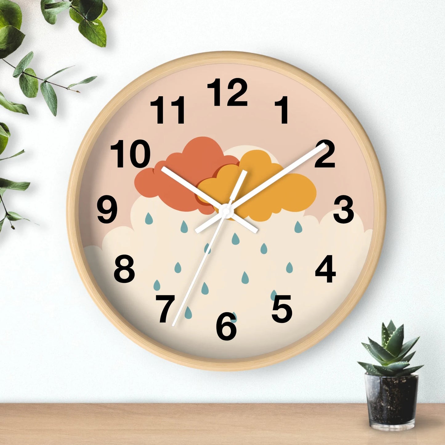 Raining Clouds Wall Clock